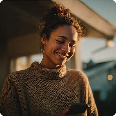 Rental host checking bookings on a phone