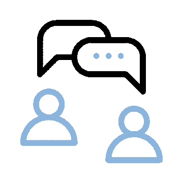 Conversation between two people animation