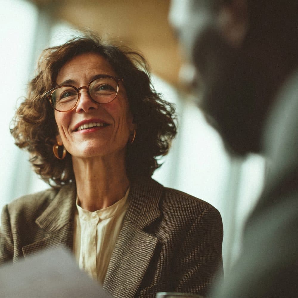 Commercial property owner in a meeting