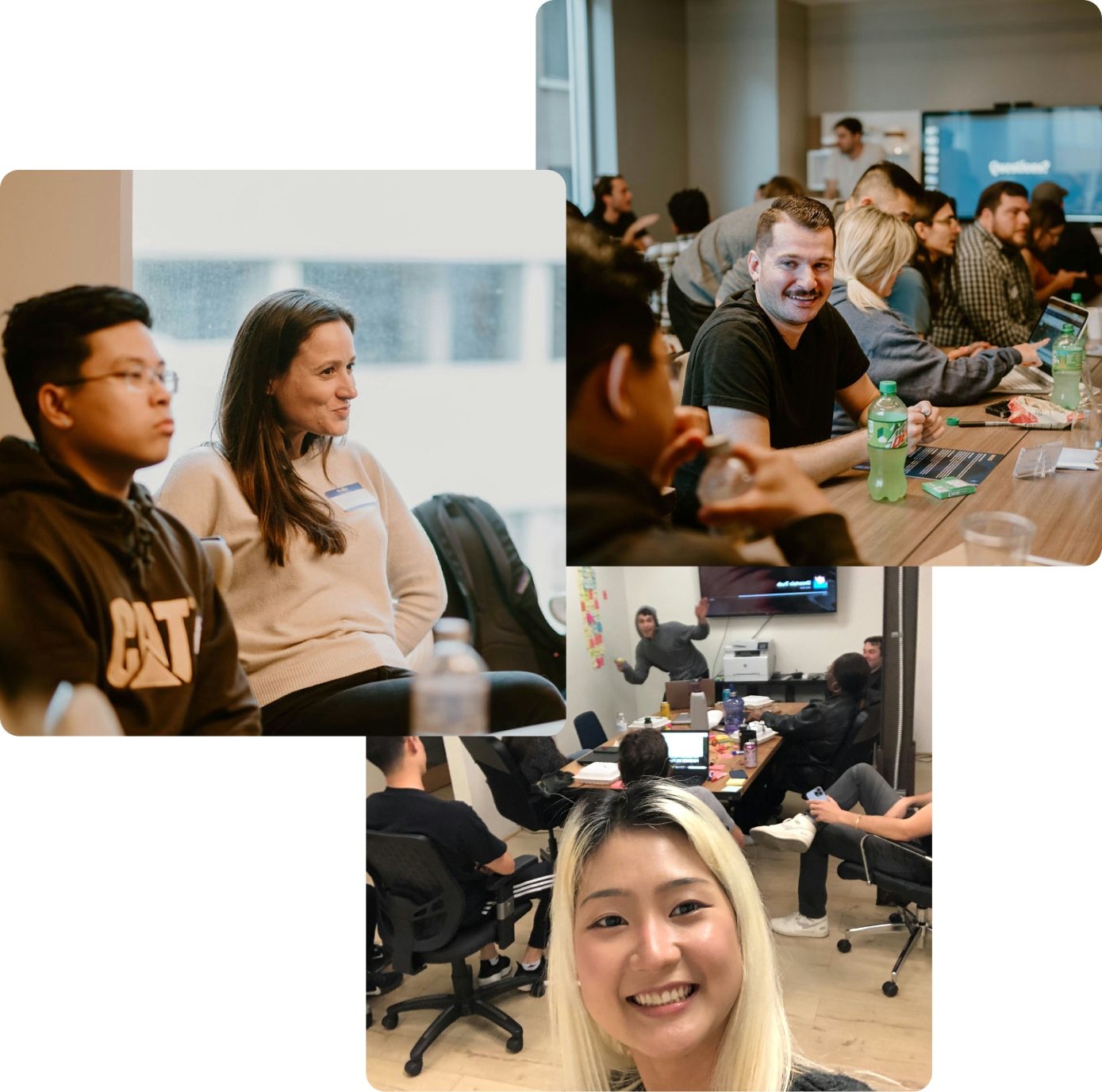 A montage of our teammates listening attentively to how they're making a difference in the real estate sector. Meet more wonderful people who want to make a difference!
